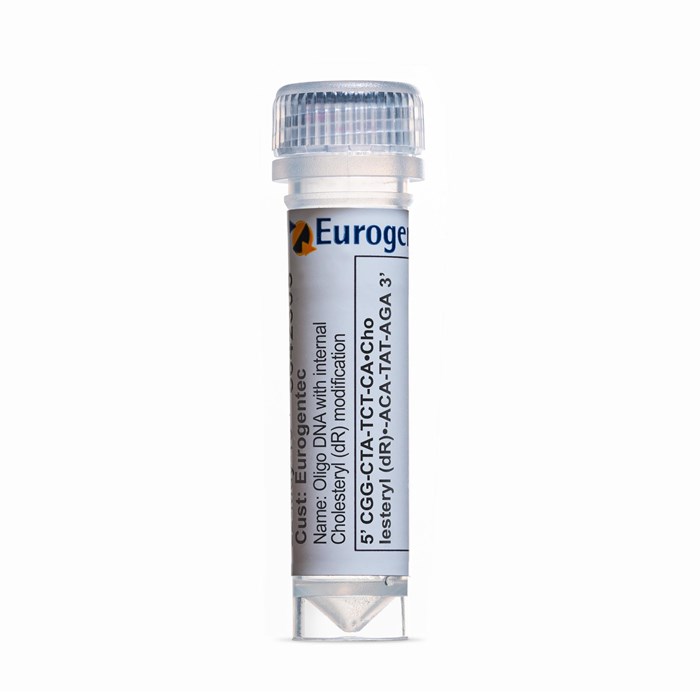 Example of a tube of an Oligonucleotide with Cholesteryl (dR) modification