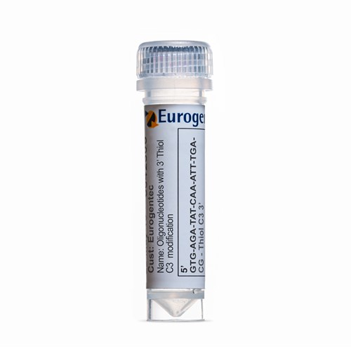 Example of a tube containing an Oligonucleotides with 3' Thiol C3  modification